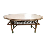 Bamboo and formica coffee table