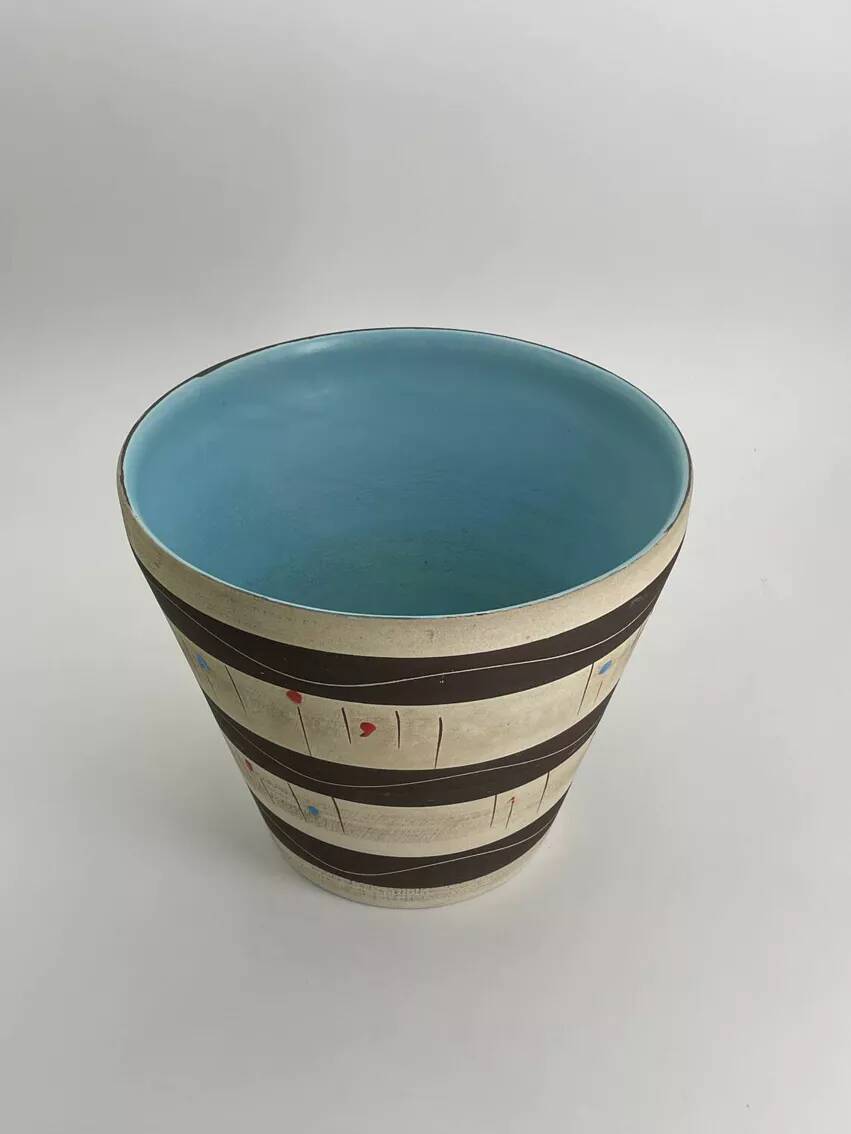 50s ceramic cache pot West Germany