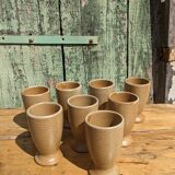 4 tasses Mazagrans en grès artisanal