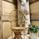 Fauteuil Emmanuelle en rotin vintage
