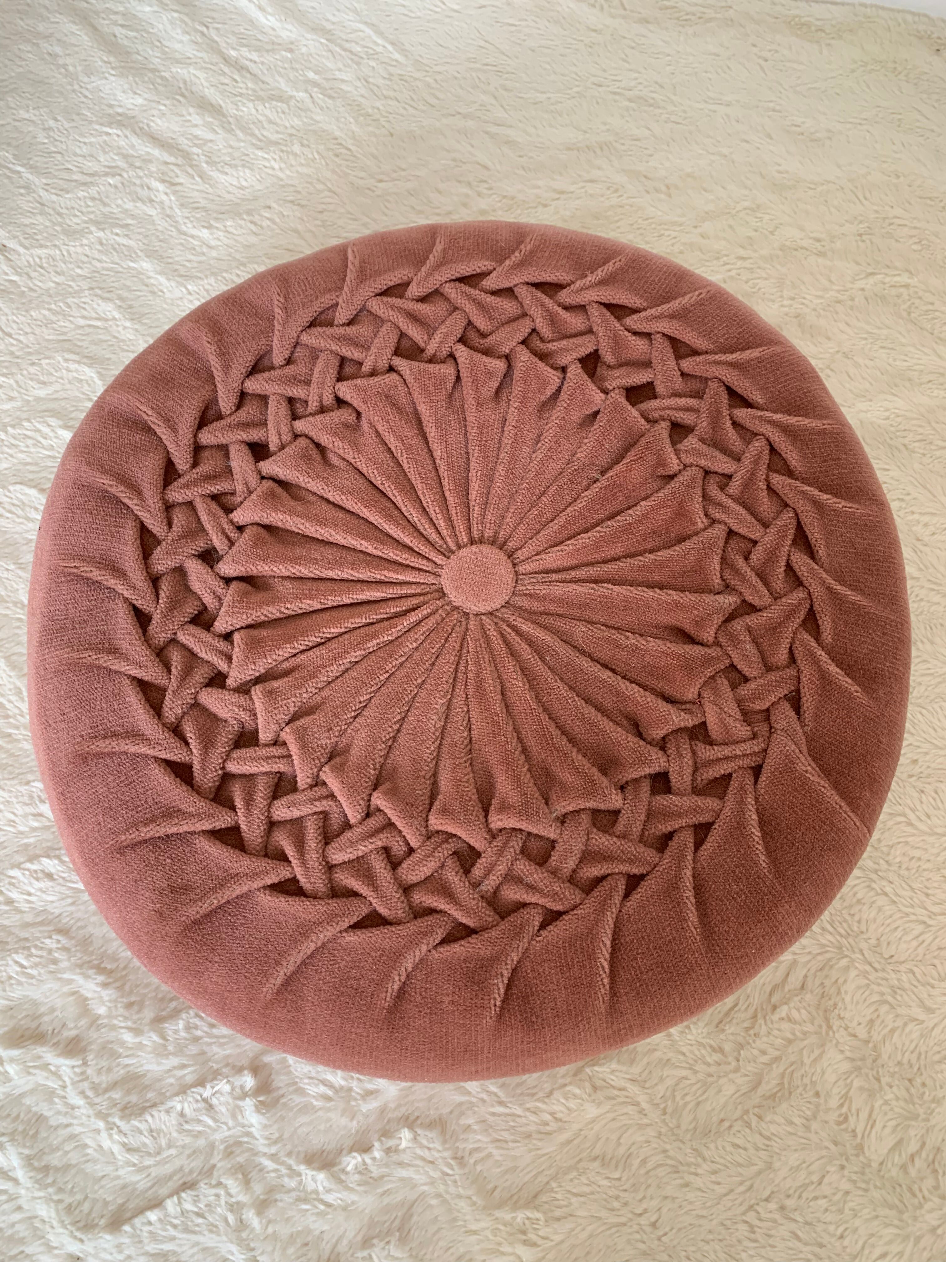 Vintage rattan ottoman