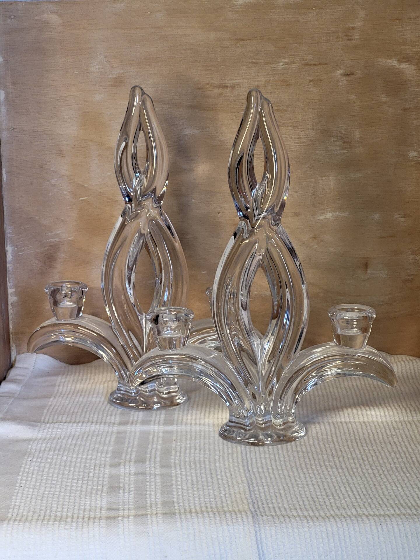 Crystal candle holders