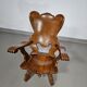 4 x large oak claw armchairs 1960s