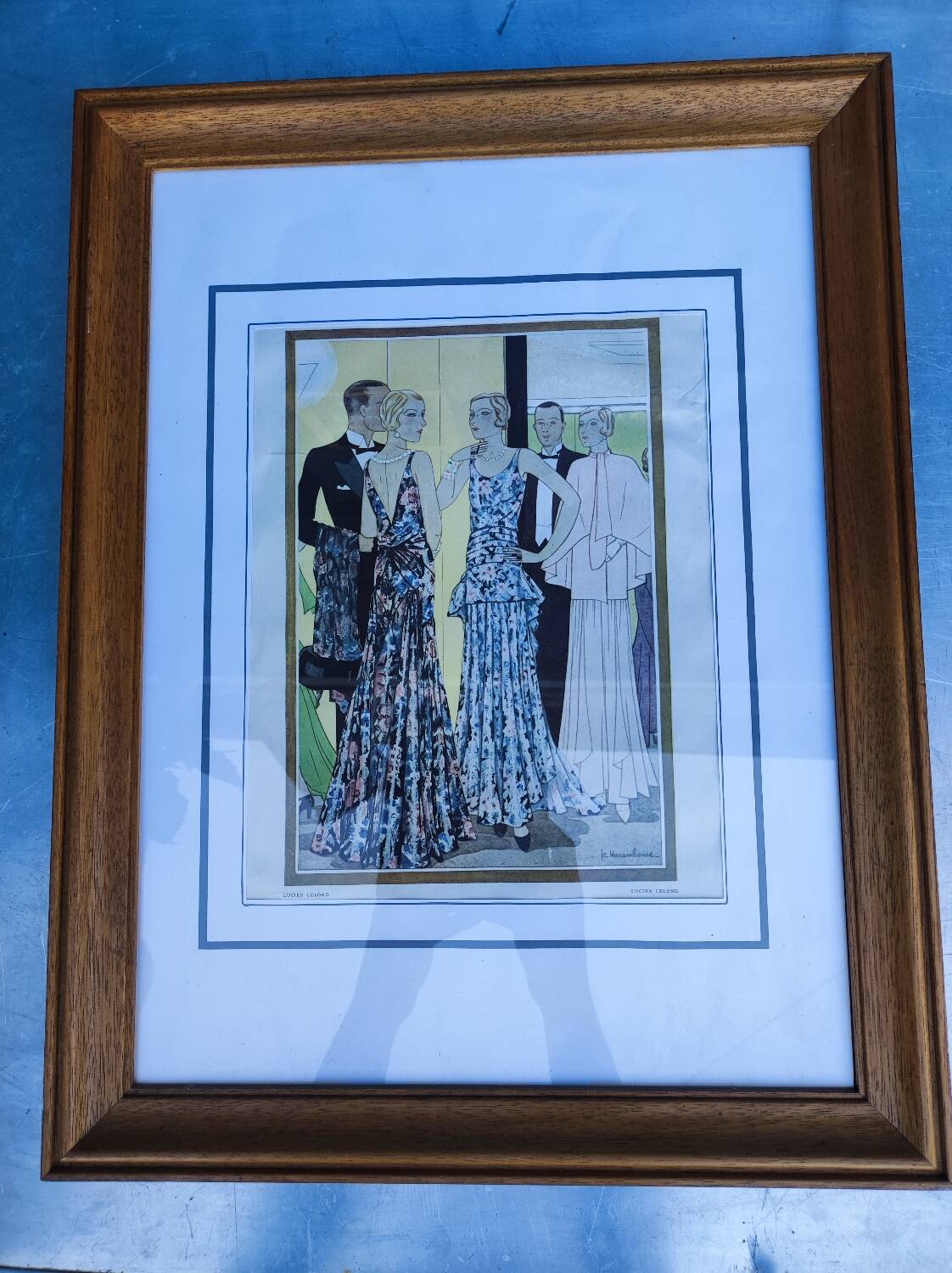 Cadre illustration de la mode de Lucien Lelong, 1940-50