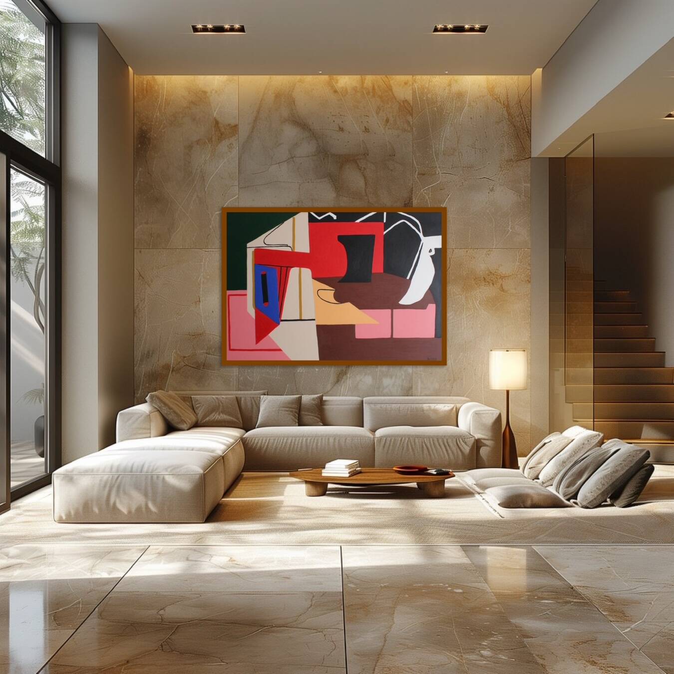 Original stretched canvas painting "chaos" 116x81