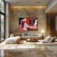 Original stretched canvas painting "chaos" 116x81