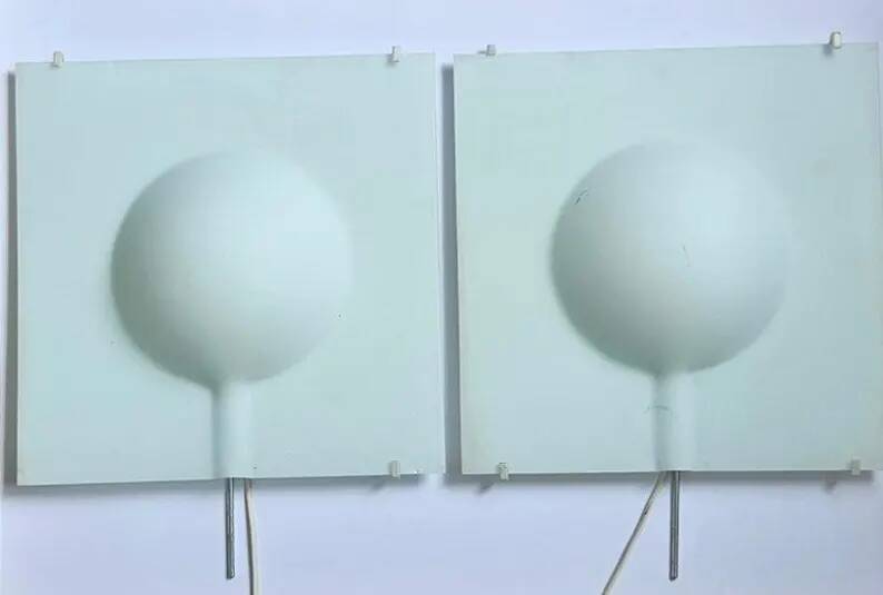 Pair of Large Midcentury Wall Lamps Ikea Design Cecilia Johansson, Sweden, 1980s