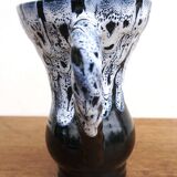 Vase in the style of Vallauris black and white