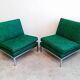 Paire de fauteuils slipper Mid Century Modern par Florence Knoll