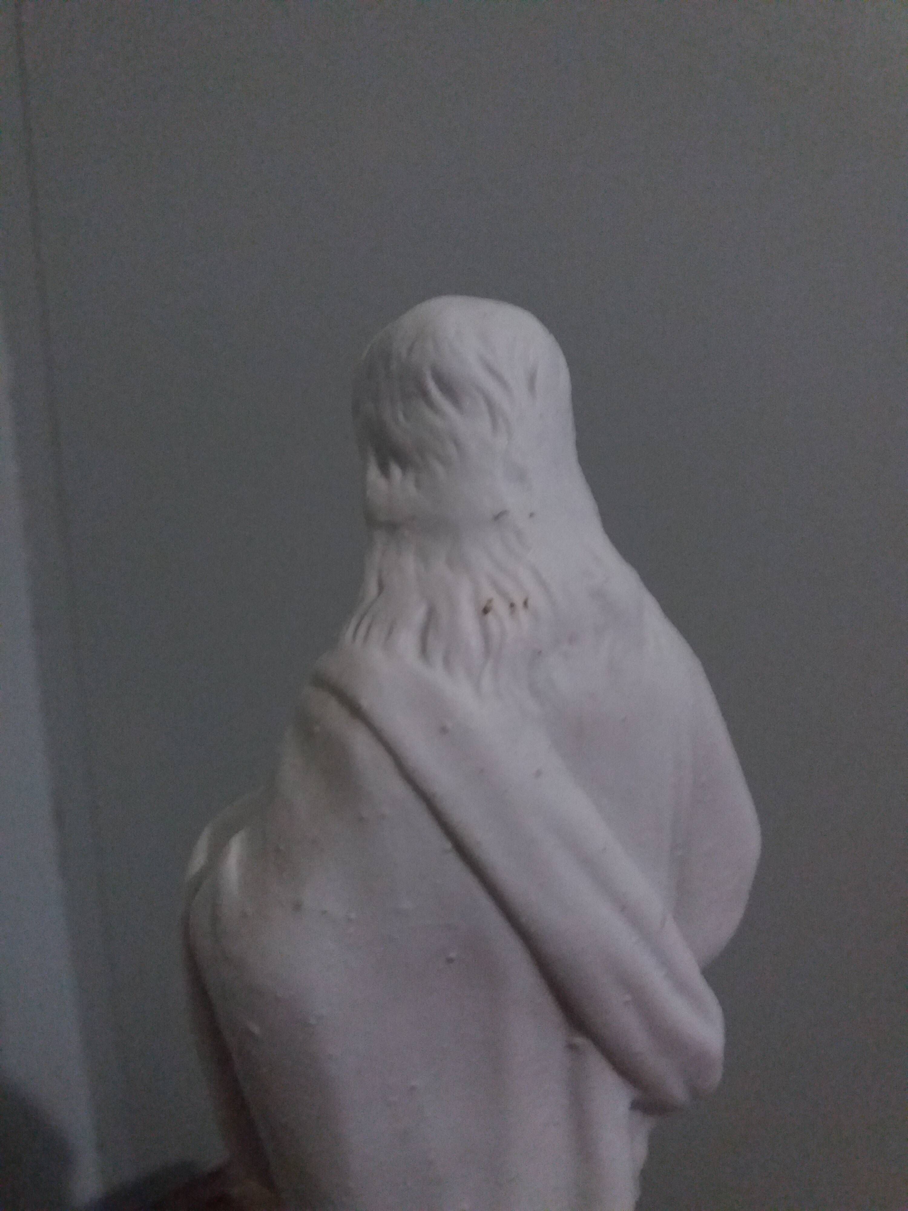 Religious statue, Jesus Christ in biscuit by Mauger and Pezé.