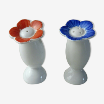 Pepper salt shaker form flower / Salz pfefferstreuer Blume, Arzberg porcelain