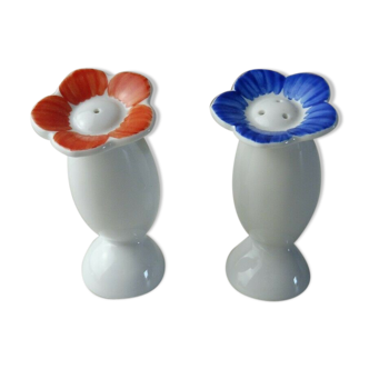 Pepper salt shaker form flower / Salz pfefferstreuer Blume, Arzberg porcelain