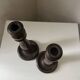 Pair of vintage turned wood candlesticks