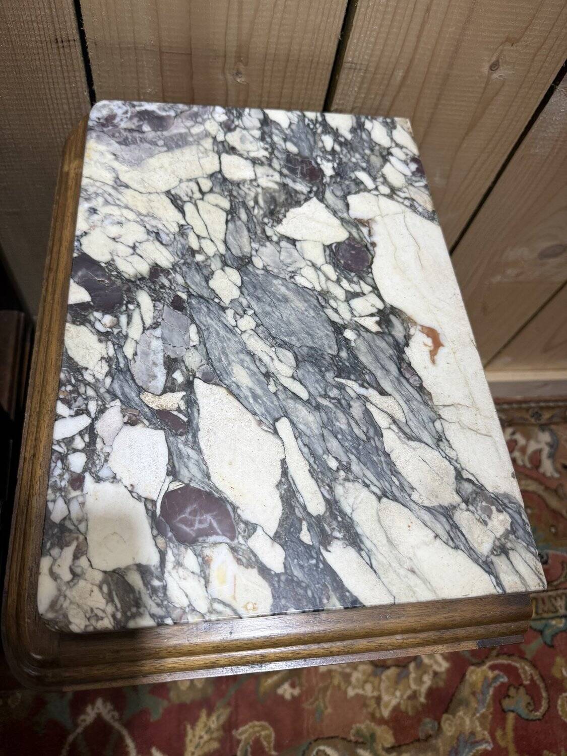 Pair of Art Deco bedside tables in walnut.