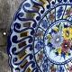 Openwork ceramic dish, hand-painted, Alcobach, Portugal, 35 cm diameter
