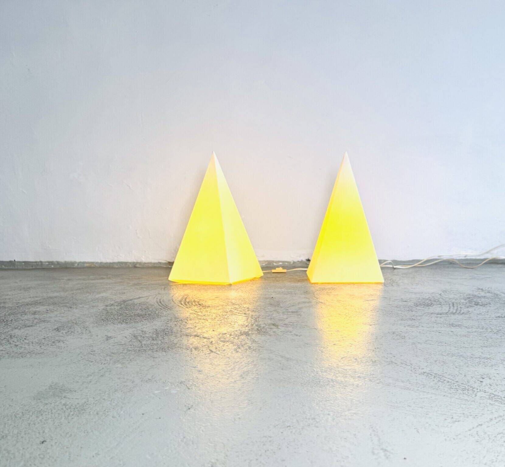 Pyramid Floor & Table Lamp By Harco Loor For Harco Loor Design, The Netherlands 1980S