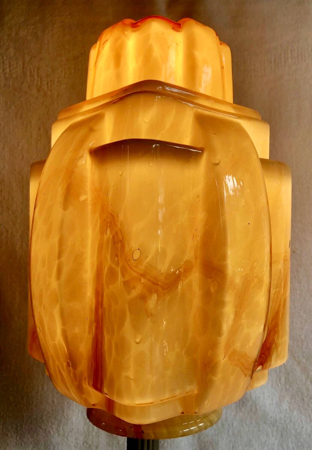 Antique Art Deco skyscraper ceiling chandelier