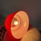 Unique vintage opaline interior red glass lamp