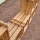 Pair of vintage pine "staircase" bookcase shelves - 1970s