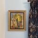 Mid-Century Modern Swedish "The Fruit Tree Pickers" Vintage Oil Painting, Framed