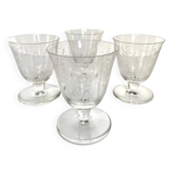 4 Verres en Cristal de Baccarat - Modèle Argentina