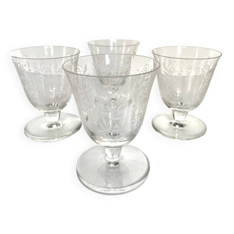 4 Verres en Cristal de Baccarat - Modèle Argentina