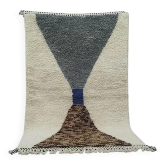 Authentic Moroccan wool rug handwoven, 250x150 cm