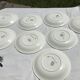 8 Plates flat fish painted handmade art art Proceram