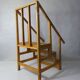 vintage wooden library staircase