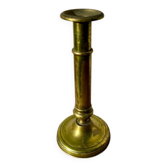 Antique brass candlestick, vintage candle holder