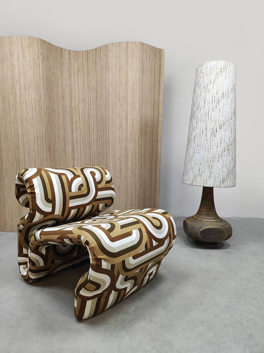 Swedish design Etcetera easy chair vintage Jan Ekselius 1970 'Geometric'