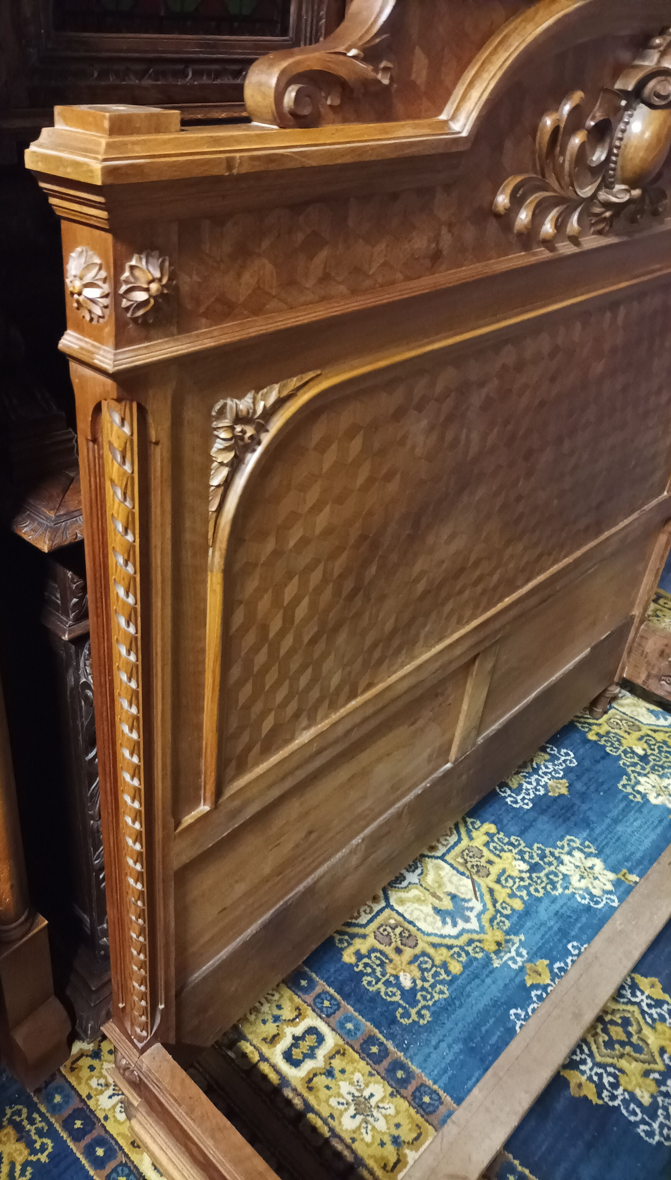 Louis XVI walnut bed