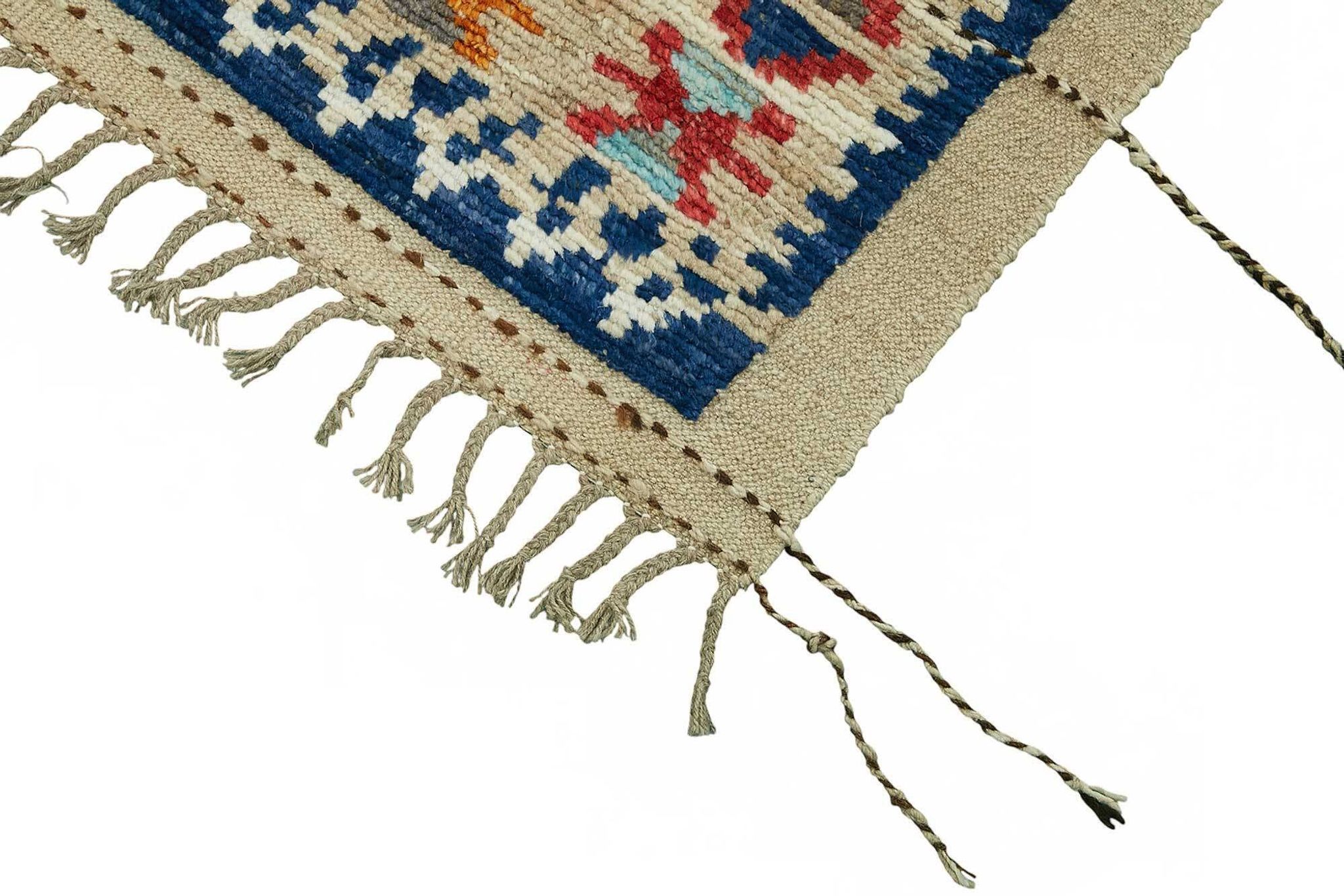 Hand-Knotted Tribal Unique 244 cm x 295 cm Multicolor Wool Carpet