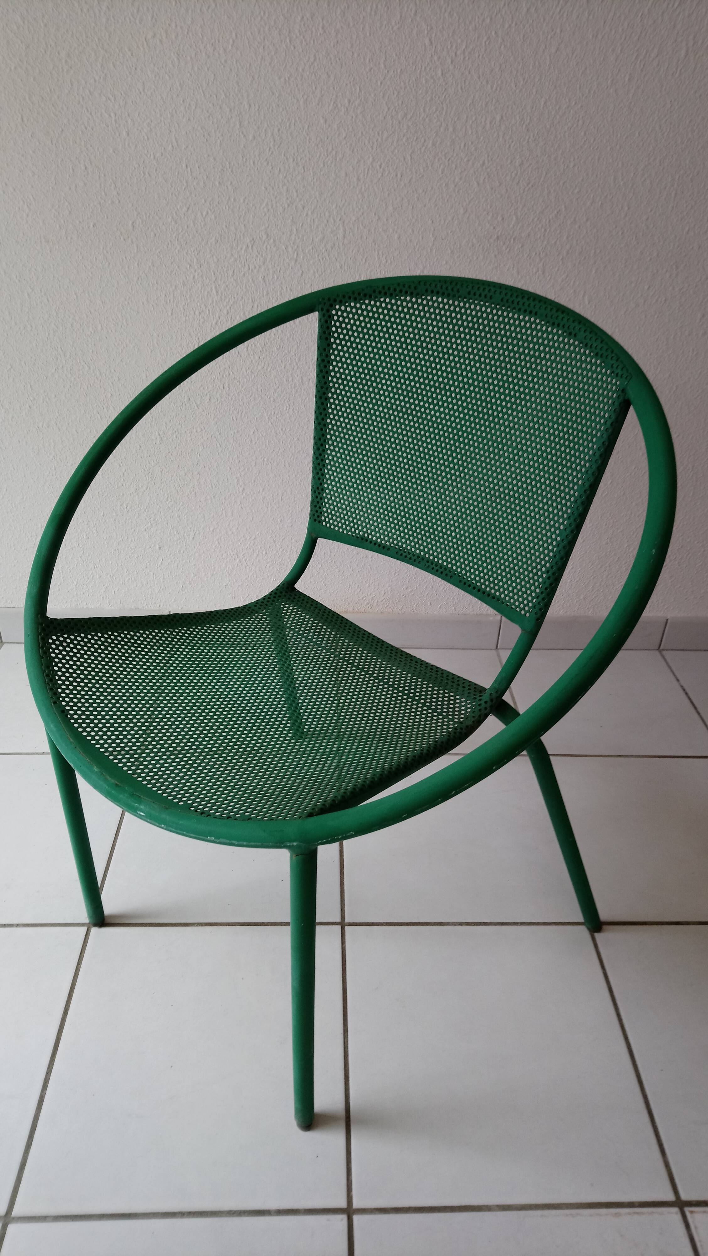 Pair of chairs half moon garden 80s Italian design