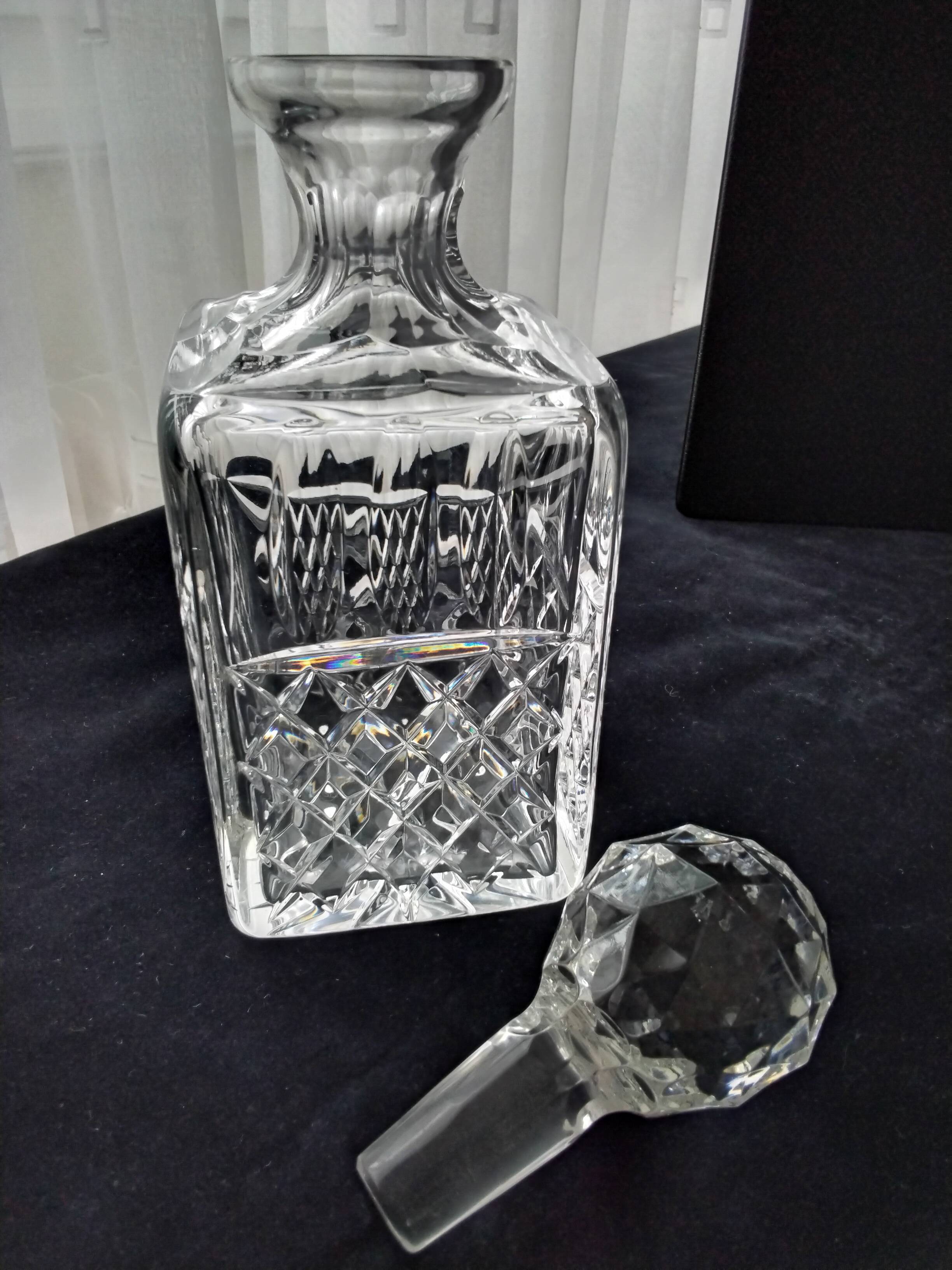 Bohemian crystal whiskey decanter