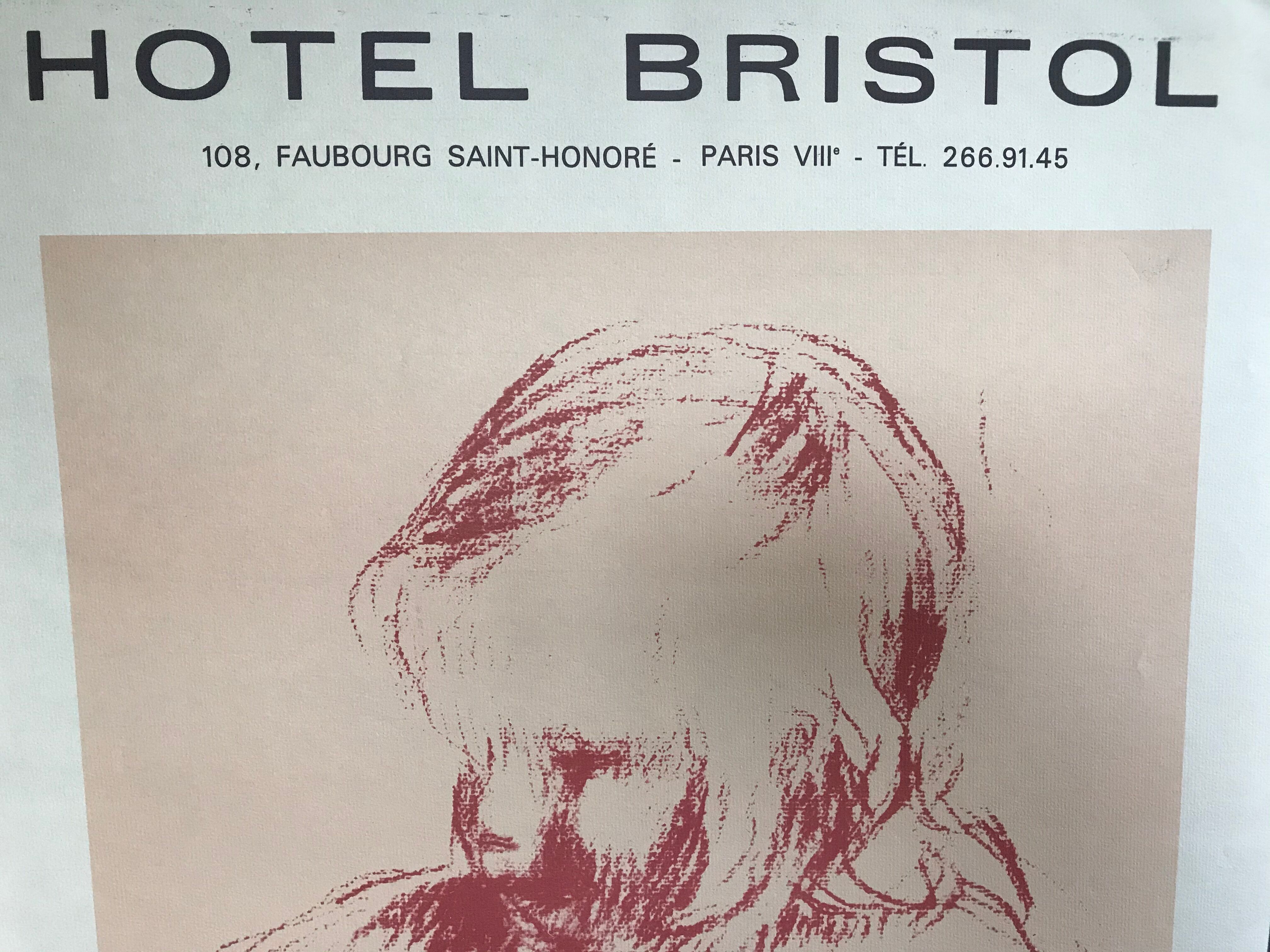 Exhibition poster 1974 Renoir Hotel Bristol