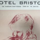 Exhibition poster 1974 Renoir Hotel Bristol