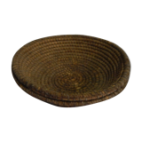 Old basket in braided straw (bourgne)