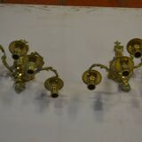 Appliques en bronze style Louis XV avec des cariatides