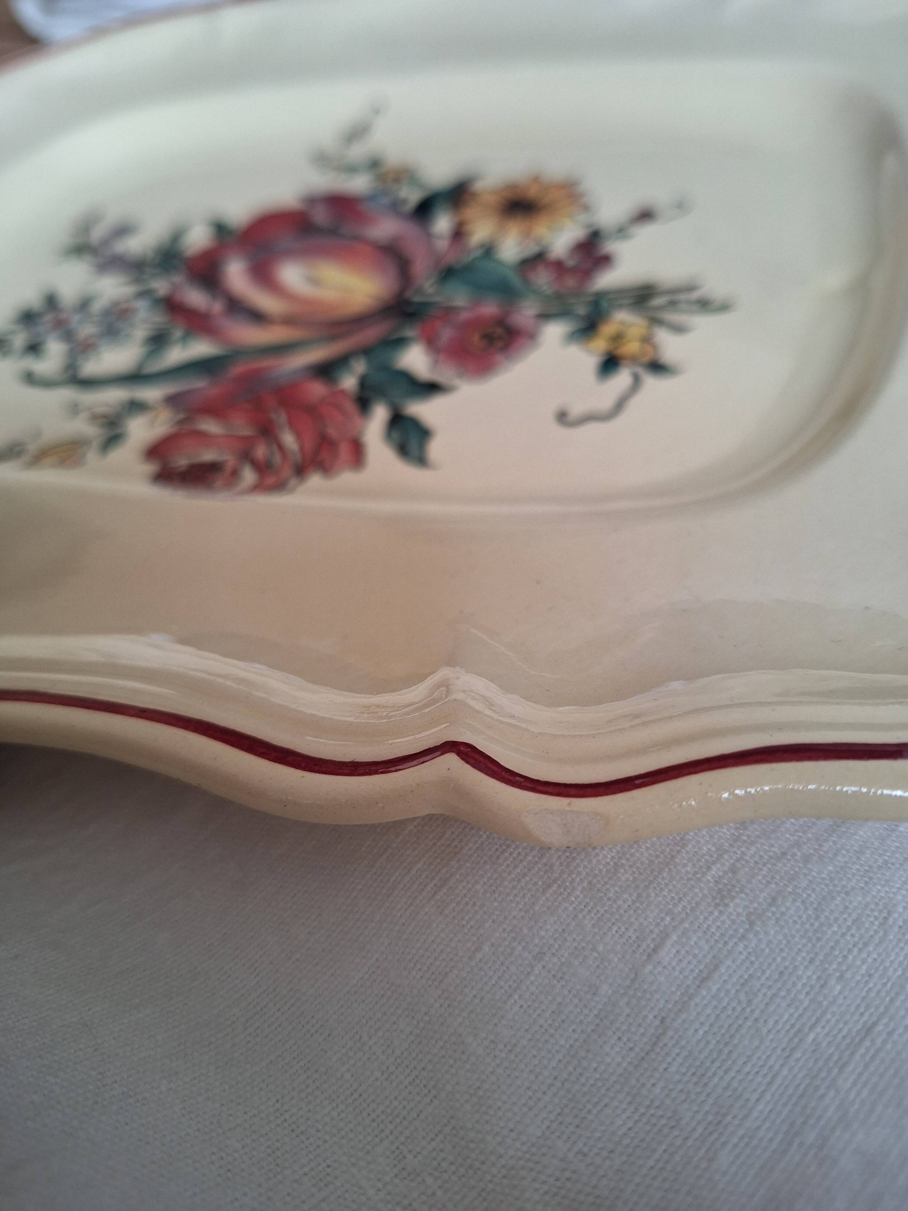 Rectangular plate Digoin Sarreguemines Model Lorraine