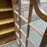 Hanging display case baroque style walnut circa 1950