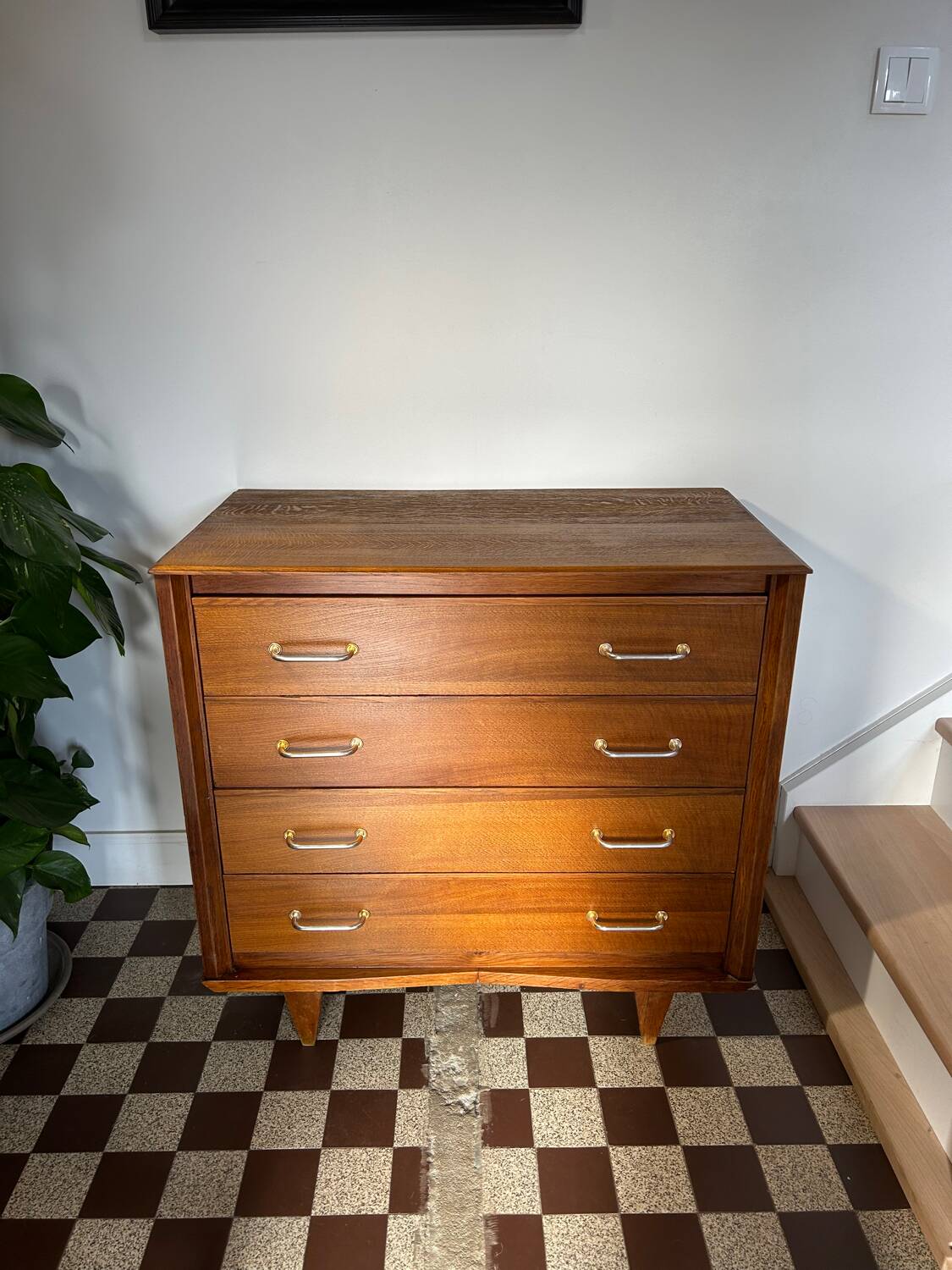 Vintage oak chest of drawers 1950