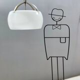 White Hanging Lamp "Omega" by Vico Magistretti for Artemide, 1962