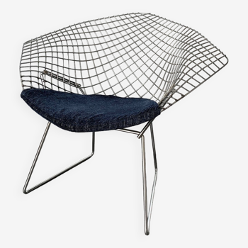 Diamond 421 Chrome Armchair Harry Bertoia for Knoll International, 1970-80