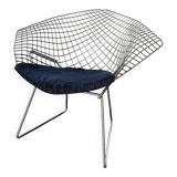 Fauteuil Diamond 421 Chrome Harry Bertoia pour Knoll International, 1970-80