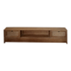 TV sideboard in raw oak and cane.