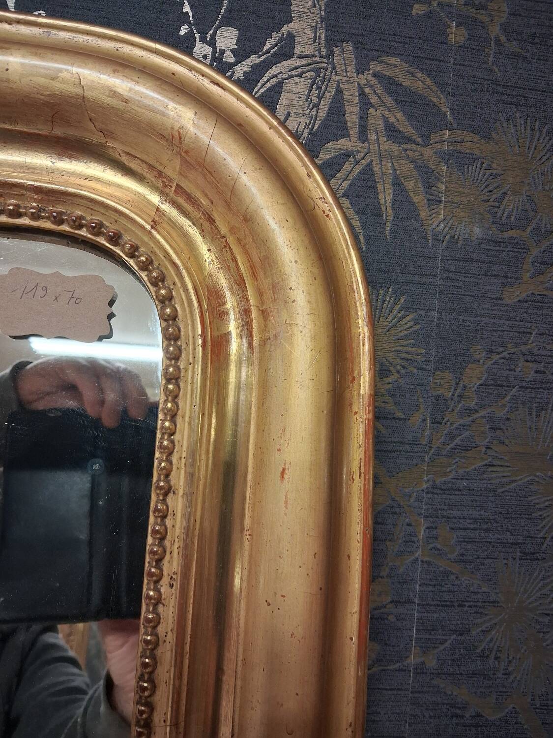 Louis Philippe period mirror, 119 x 70 cm