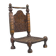 Early 20th century handmade low cedar chair, Nuristan, 1890s