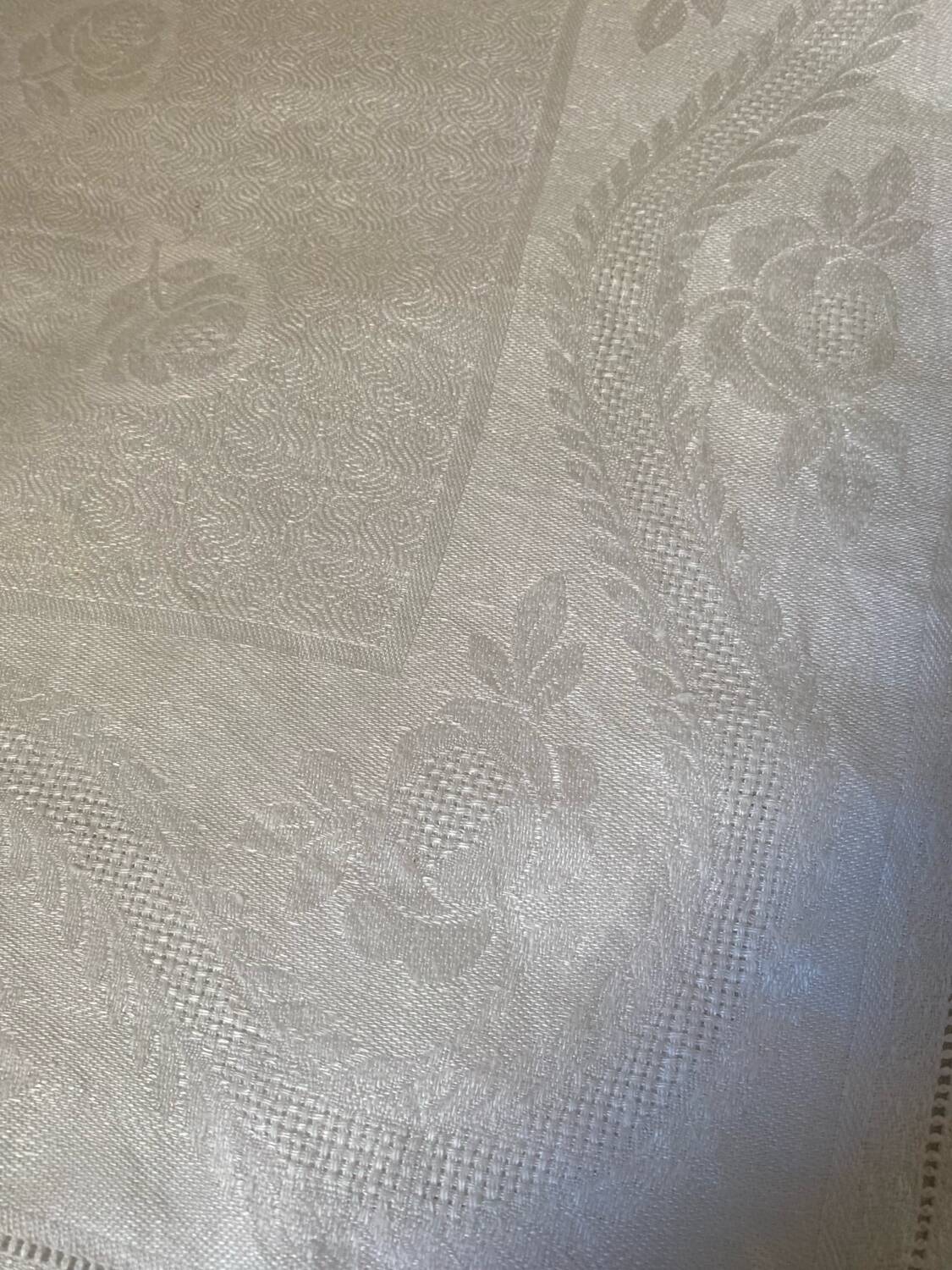 7 MS Monogram Damask Cotton Napkins