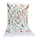 Handmade Berber wool rug: Moroccan Azilal style, colorful patterns